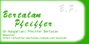 bertalan pfeiffer business card